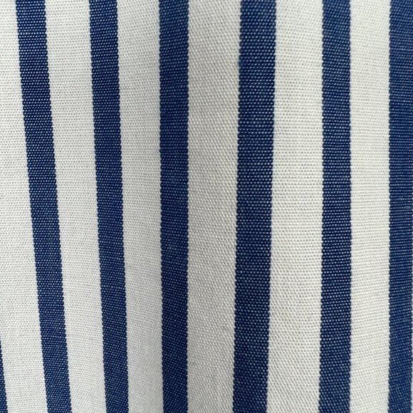 Draper James Top Womens Small Blue Striped 3/4 Bell Sleeve Cotton Ruffle Relaxed - Picture 6 of 11